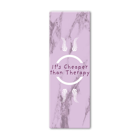 It's Cheaper Than Therapy Yoga Mat - In Purple