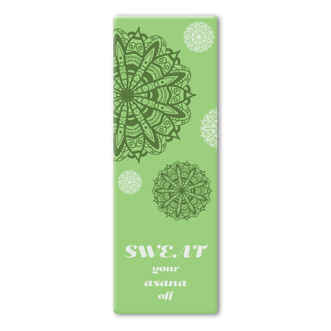 Green Mandala Sweat It Yoga Mat