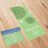 Green Mandala Sweat It Yoga Mat